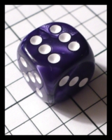 Dice : Dice - 6D Pipped - Blue Swirl with White Pips - FA collection buy Dec 2010